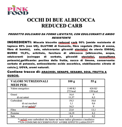 occhio di bue albicocca low carb pinkfood