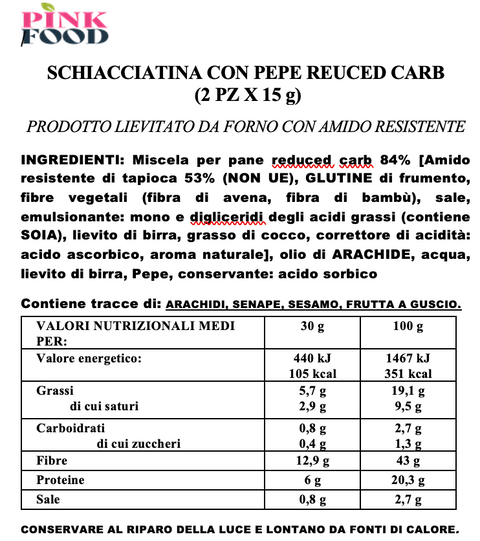 schiacciatina pepe low carb pinkfood