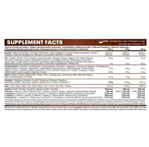 Valori proteine light digest cioccolato belga QNT