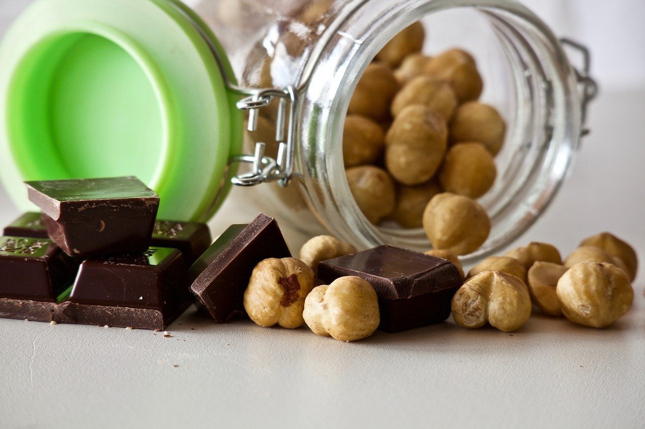 Barrette cioccolato, arachidi e nocciole senza cottura | Pinkfoodshop