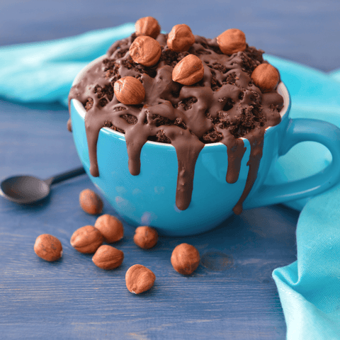 Ricetta mug cake nocciola e cacao low carb