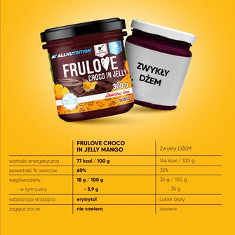 Mango al cioccolato in gelatina Frulove comparazione All Nutrition