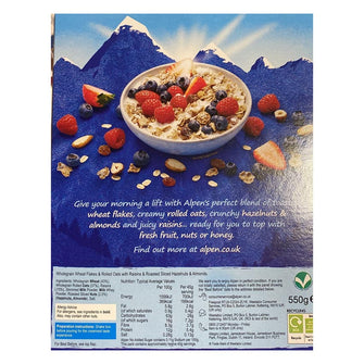 Muesli senza zucchero aggiunto valori nutrizionali Alpen Uk