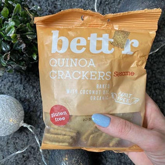 Crackers di quinoa sesamo senza glutine Bett’r