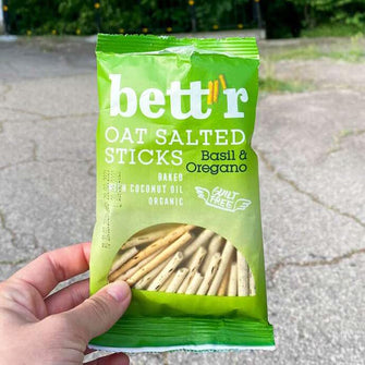 Grissini di avena basilico e origano vegan Bett’r