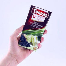 Cioccolato bianco alghe sale nero senza zucchero aggiunto senza glutine Torras