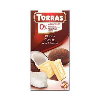Cioccolato bianco cocco senza zucchero aggiunto Torras