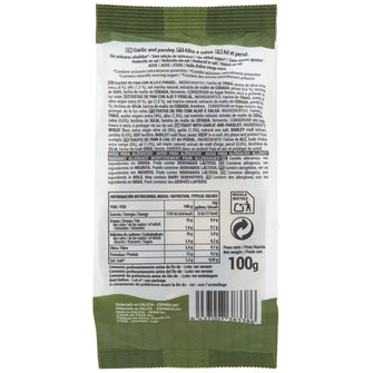 Crackers con olio extravergine di oliva, aglio e prezzemolo valori nutrizionali Daveiga