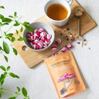 Caramelle dure senza zucchero al lampone senza glutine Food2Smile