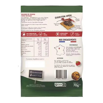 Crackers di ceci sl pomodoro e erbe provenzali BIO valori nutrizionali - Jardin a croquer