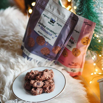 Mini biscotti caramello salato e mandorle low carb Kookie Cat