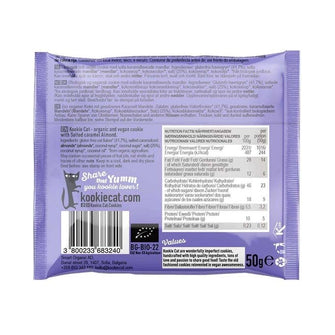 Biscotto vegan mandorle e caramello salato valori nutrizionali Kookie Cat