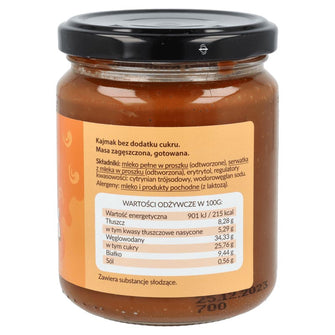 Kajmak senza zucchero aggiunto valori nutrizionali Krukam