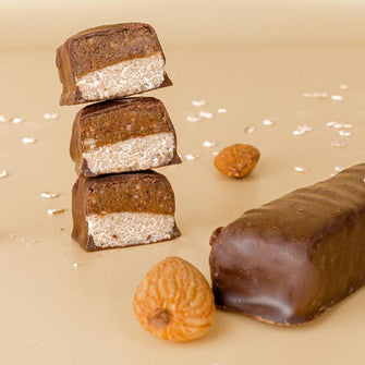 Barretta vegana di avena alle mandorle ricoperta di cioccolato fondente vegan Livi's