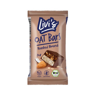 Barretta vegana di avena alle mandorle ricoperta di cioccolato fondente Livi's
