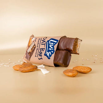 Barretta vegana di avena alle mandorle ricoperta di cioccolato fondente bio Livi's