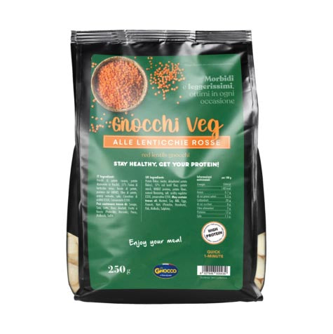 Gnocchi vegan di lenticchie rosse 250g  Lo Gnocco