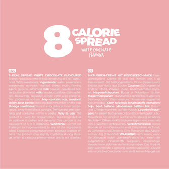 8 calorie Cream White chocolate Flavor ingredienti - LOCCO