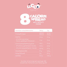 8 calorie Cream White chocolate Flavor valori nutrizionali LOCCO