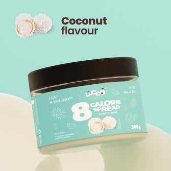 8 calorie Cream Coconut Flavor senza zuccheri aggiunti LOCCO