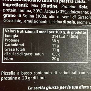 Pizzella proteica cacao e gocce di cioccolato valori nutrizionali Mastro Pizzella