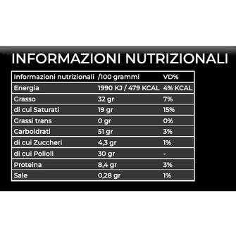 Biscotti proteici arachidi caramello valori nutrizionali NANO