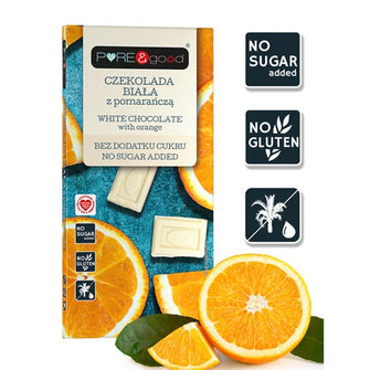 Cioccolato bisnco con arancia senza zucchero aggiunto Pure&Good