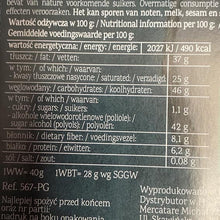 Pure&Good Cioccolato fondente con cocco senza zucchero aggiunto valori nutrizionali