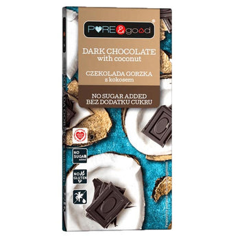 Pure&Good Cioccolato fondente con cocco senza zucchero aggiunto