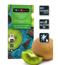 Cioccolato fondente con kiwi senza zucchero aggiunto e senza glutine Pure&Good