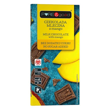 Cioccolato al latte con mango senza zucchero aggiunto