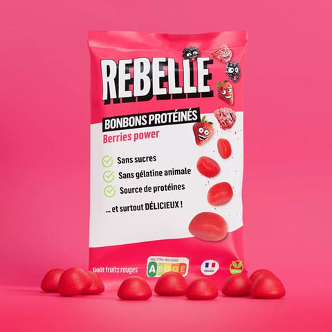 Caramelle gommose senza zucchero ai frutti rossi Rebelle