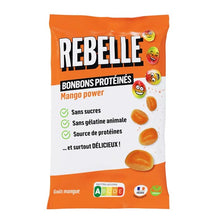 Caramelle gommose proteiche gusto mango vegane Rebelle