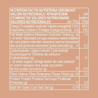 Barretta BIO vegan alle mandorle ricoperta di cioccolato valori nutrizionali RooBar