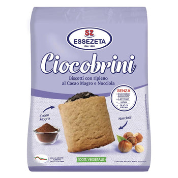 Ciocobrini Biscotti con ripieno di cacao e nocciola senza zuccheri aggiunti SZ