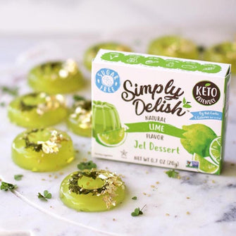 Preparato per gelatina al gusto lime senza zucchero dessert Simply Delish