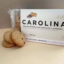 Biscotti integrali artigianali con cioccolato e mandorle senza zuccheri aggiunti vegan Carolina Honest