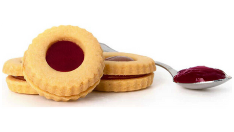biscotto occhio di bue frutti di bosco low carb