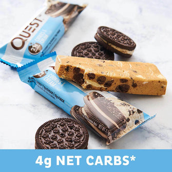 BArretta proteica Quest cookies and cream carboidrati netti 