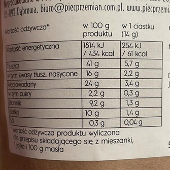 Mix per biscotti con gocce di cioccolato senza glutine valori nutrizionali Five Changes