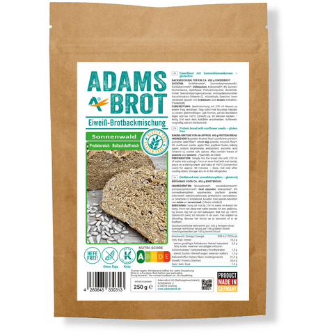 Miscela per pane low carb senza glutine ai semi di girasole Adams Brot
