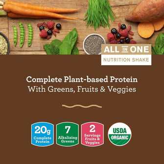 Proteine vegane con estratti di frutta e verdura bio al gusto cioccolato - Amazing Grass