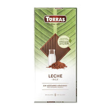 Cioccolato al latte eritritolo stevia Torras