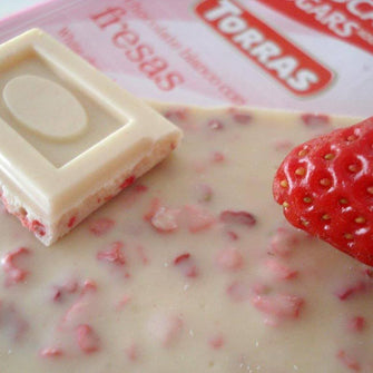 Cioccolato bianco fragole senza glutine Torras