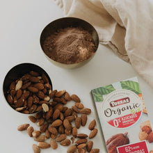 Cioccolato fondente biologico con mandorle senza zucchero aggiunto vegano Torras