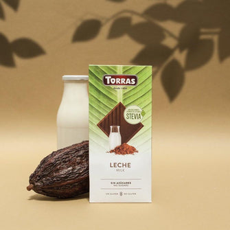 Cioccolato al latte eritritolo stevia senza zuccheri aggiunti Torras