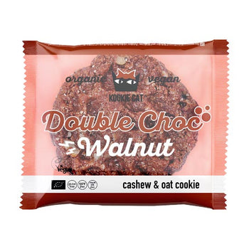 Biscotto vegan doppio cioccolato e noci - Kookie Cat
