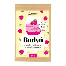 Budino al lampone con pezzi di lampone senza zucchero - Krukam
