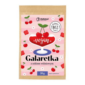 Gelatina vegan alla ciliegia senza zucchero - Krukam