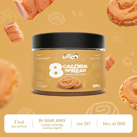 8 calorie Cream Caramel Cookie senza zucchero - LOCCO